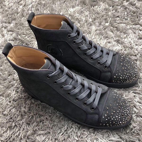 dark-grey suede leather sneakers red bottom strass toe rhinestone sneaker luxury red soles new years gift party wedding outdoor casual s, Black
dark-grey suede leather sneakers red bottom strass toe rhinestone sneaker luxury red soles new years gift party wedding outdoor casual s, Black
