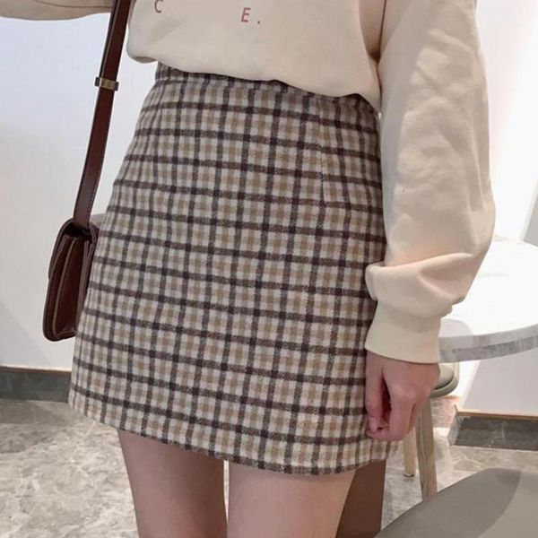 zuolunouba autumn winter commuting korean version high waist women skirt woolen lattice harajuku slim female wild a-line skirt, Black
zuolunouba autumn winter commuting korean version high waist women skirt woolen lattice harajuku slim female wild a-line skirt, Black