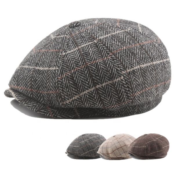 us and european style seller style woollen fashion plaid 8 panels newsboy cap hat for men winter warm dress
us and european style seller style woollen fashion plaid 8 panels newsboy cap hat for men winter warm dress