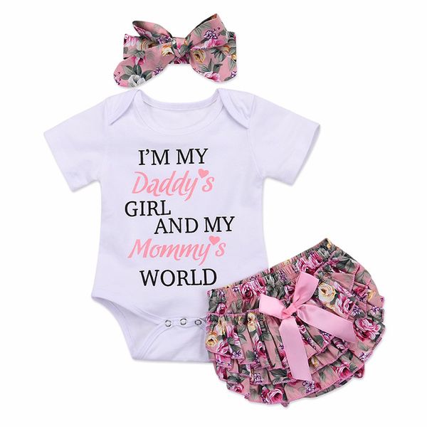 summer baby girl clothes set + headband short sleeve letter print romper floral briefs shorts outfits set 0-2y 3pcs, White
summer baby girl clothes set + headband short sleeve letter print romper floral briefs shorts outfits set 0-2y 3pcs, White