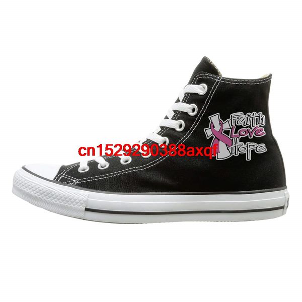 canvas shoes faith love hope breast cancer awareness casual high lace ups sport sneakers for unisex, Black
canvas shoes faith love hope breast cancer awareness casual high lace ups sport sneakers for unisex, Black