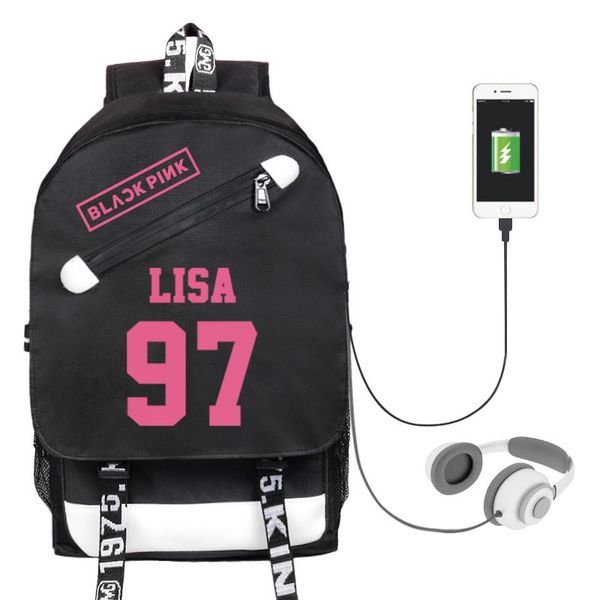 korean kpop blackpink lisa jisoo jennie usb charging lapbackpack canvas women back pack large travel bagpack fashion rugzak
korean kpop blackpink lisa jisoo jennie usb charging lapbackpack canvas women back pack large travel bagpack fashion rugzak