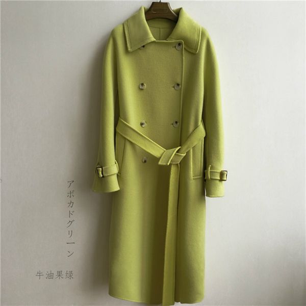 2019 winter new korean fashion double-sided wool coat hand-sewn x long lace belt double-breasted wool coat women x-long, Black
2019 winter new korean fashion double-sided wool coat hand-sewn x long lace belt double-breasted wool coat women x-long, Black