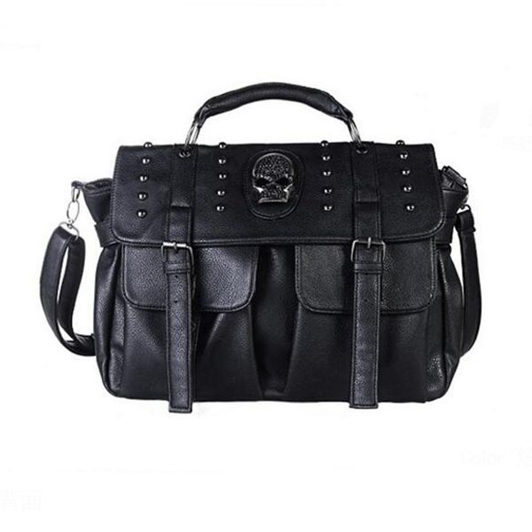 new motorcycle punk style skull rivet tote bag crossbody black bags for ladies women messenger bags designer leather handbags
new motorcycle punk style skull rivet tote bag crossbody black bags for ladies women messenger bags designer leather handbags