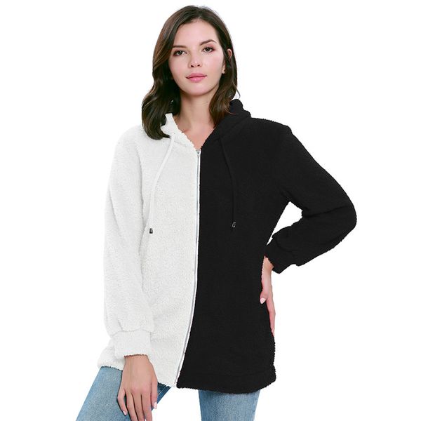 women fleece sherpa cardigan harajuku chic patch sweater hooded zipper coat winter warm teddy fleece sweaters, White
women fleece sherpa cardigan harajuku chic patch sweater hooded zipper coat winter warm teddy fleece sweaters, White