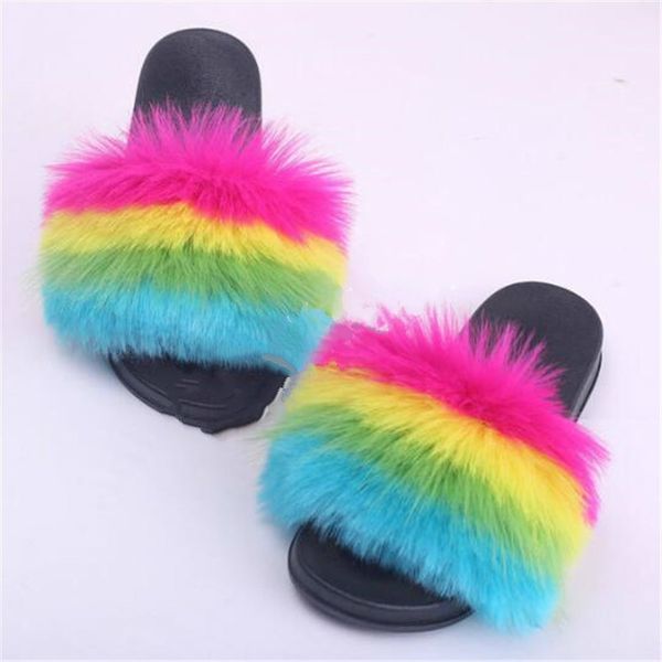 wholesale women's fox fur flip flops indoor warm fluffy plush slippers woman fur slides female cute stripes furry sandals shoes, Black
wholesale women's fox fur flip flops indoor warm fluffy plush slippers woman fur slides female cute stripes furry sandals shoes, Black