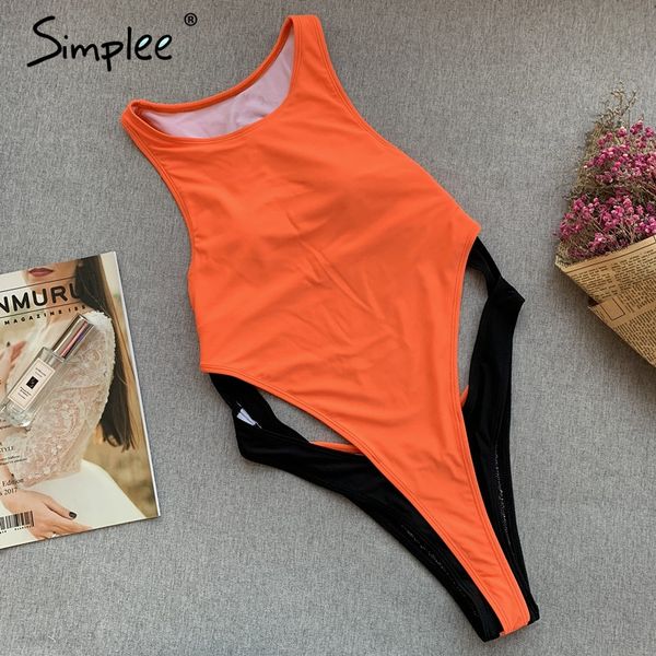 simplee high neck one piece swimsuit female high cut brazilian bikini 2019 backless push up swimwear women monokini summer swim, White;black
simplee high neck one piece swimsuit female high cut brazilian bikini 2019 backless push up swimwear women monokini summer swim, White;black