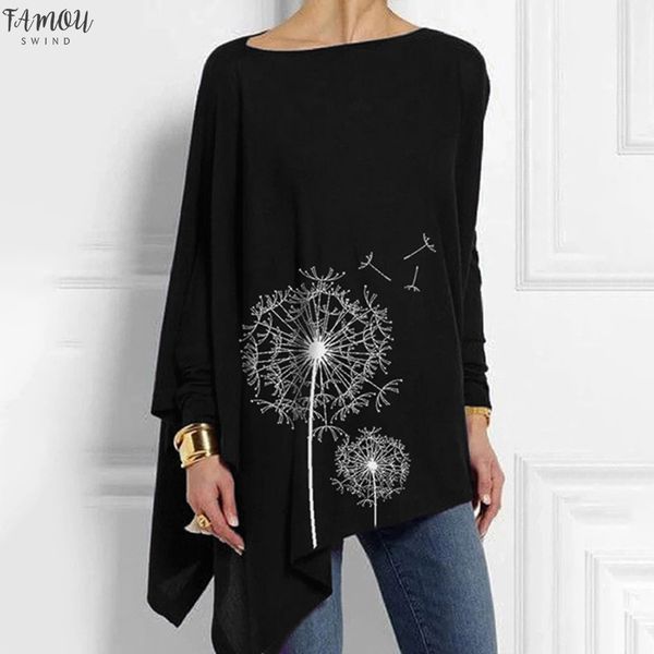 5xl plus size womens tunic blouse polyester european and american printed round neck clothes irregular long sleeved casual blusas, White
5xl plus size womens tunic blouse polyester european and american printed round neck clothes irregular long sleeved casual blusas, White