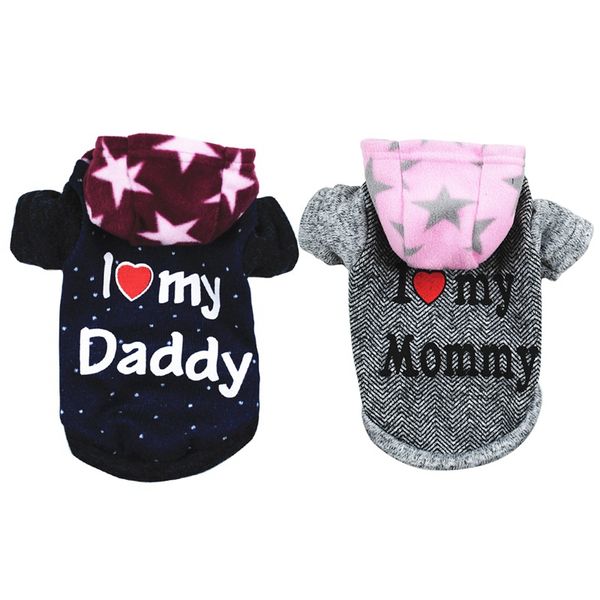 i love daddy/mommy dog clothes puppy hoodie thickening cotton winter warm hooded coat doggie costume outfit chihuahua pet jacket
i love daddy/mommy dog clothes puppy hoodie thickening cotton winter warm hooded coat doggie costume outfit chihuahua pet jacket