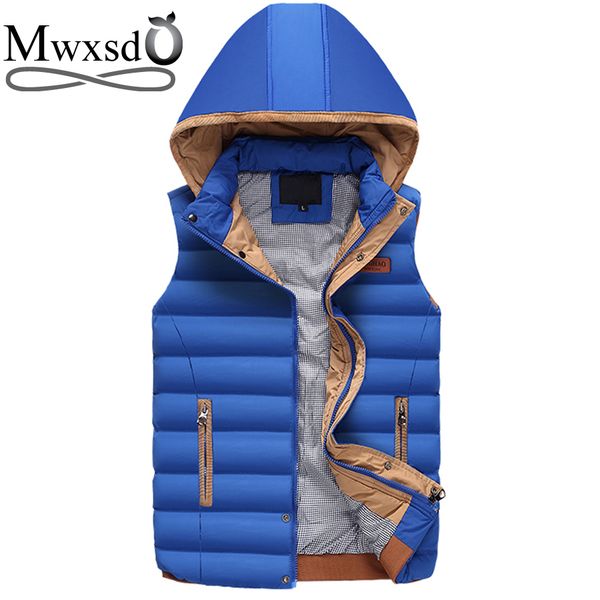 mwxsd brand winter mens warm sleeveless vest men hooded jacket vest homme casual thick coats outwear colete masculino inverno, Black;white
mwxsd brand winter mens warm sleeveless vest men hooded jacket vest homme casual thick coats outwear colete masculino inverno, Black;white