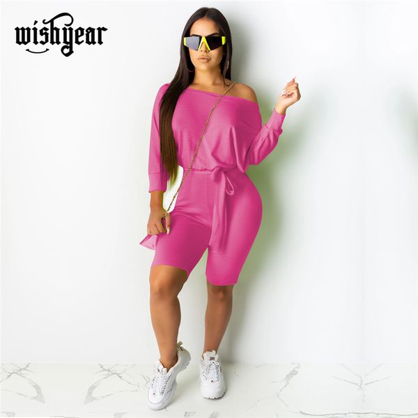 solid fluorescent casual playsuit slash neck off shoulder batwing sleeve shorts jumpsuits with sashes women rompers, Black;white
solid fluorescent casual playsuit slash neck off shoulder batwing sleeve shorts jumpsuits with sashes women rompers, Black;white