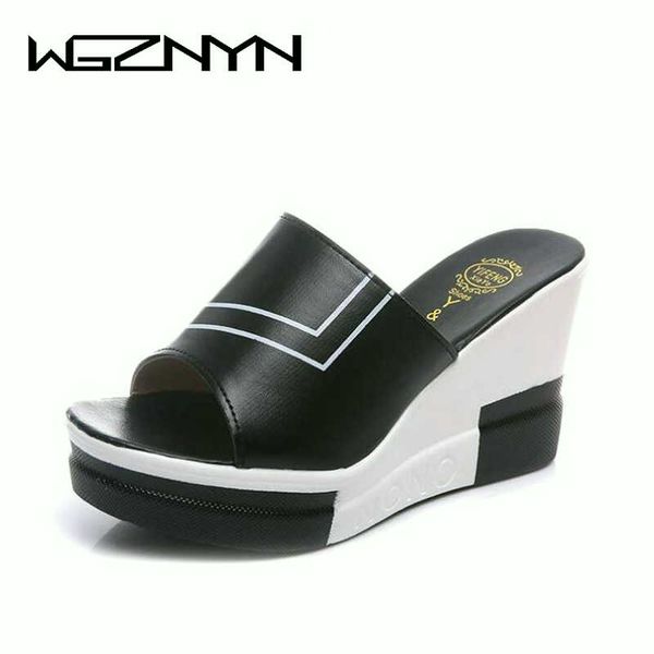 new female slippers summer shoes woman fashion wear room with all-match muffin bottom slope thick soled sandals tide w208, Black
new female slippers summer shoes woman fashion wear room with all-match muffin bottom slope thick soled sandals tide w208, Black