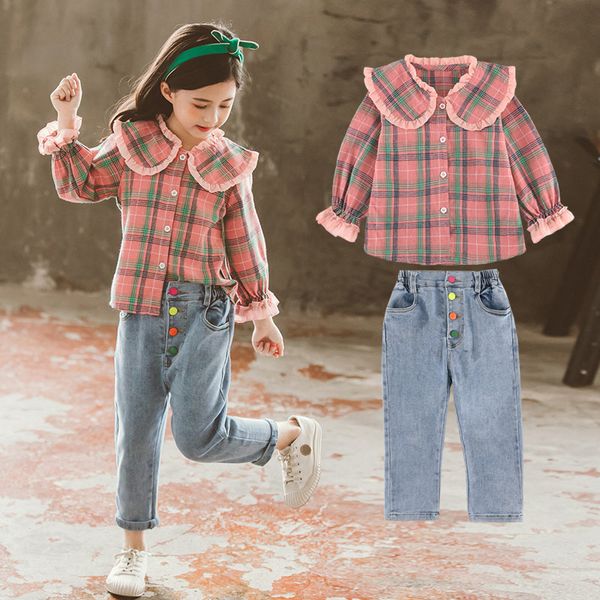 spring 2020 children girls clothing set new arrival kids girls outfits 2 pieces clothes for teenagers plaid blouse + jeans set t200414, White
spring 2020 children girls clothing set new arrival kids girls outfits 2 pieces clothes for teenagers plaid blouse + jeans set t200414, White