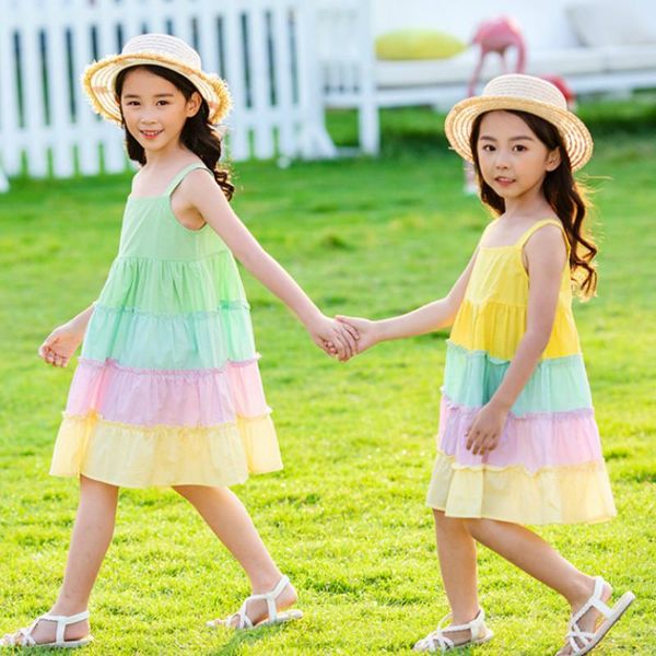 2020 new summer cute rainbow girls dress kids pure cotton dress baby girls camisole dresses children patchwork dresses, Red;yellow
2020 new summer cute rainbow girls dress kids pure cotton dress baby girls camisole dresses children patchwork dresses, Red;yellow