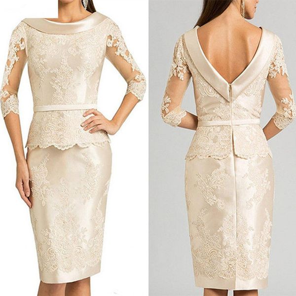 knee length 2019 mother of the bride dresses sheath 3/4 sleeves lace short wedding party dress mother dresses for wedding custom made, Black;red
knee length 2019 mother of the bride dresses sheath 3/4 sleeves lace short wedding party dress mother dresses for wedding custom made, Black;red