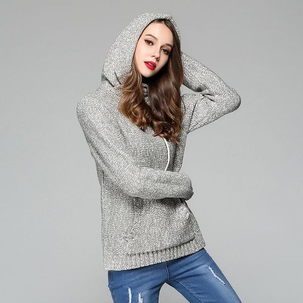 women pullovers sweaters jumper hoodies pocket casual thick long sleeve winter knitted sweater solid gray party club clothing, White;black
women pullovers sweaters jumper hoodies pocket casual thick long sleeve winter knitted sweater solid gray party club clothing, White;black