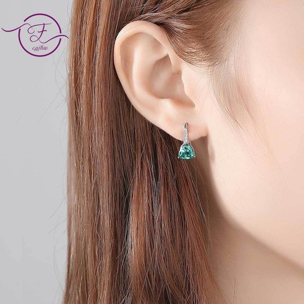 

s925 sterling silver drop earrings treasure fashionable fine natural gem sapphire emelard zircon gemstone earrings, Golden;silver