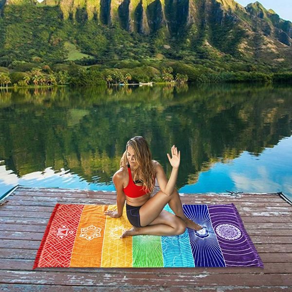 yoga blankets 2021 rainbow stripes mandala beach towel mat bohemia blanket pilates wall hanging
yoga blankets 2021 rainbow stripes mandala beach towel mat bohemia blanket pilates wall hanging