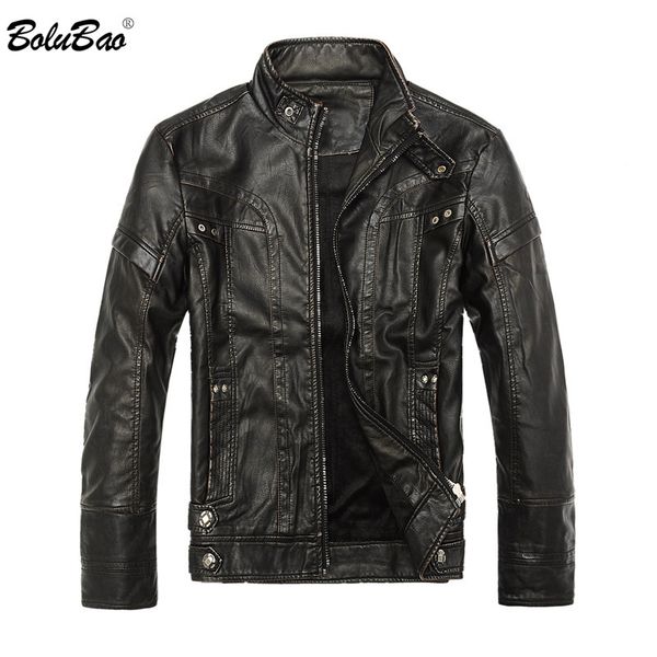 bolubao men winter jacket casual zipper pu motorcycle style thicken fleece men's slim fit male windproof jackets, Black 
bolubao men winter jacket casual zipper pu motorcycle style thicken fleece men's slim fit male windproof jackets, Black
