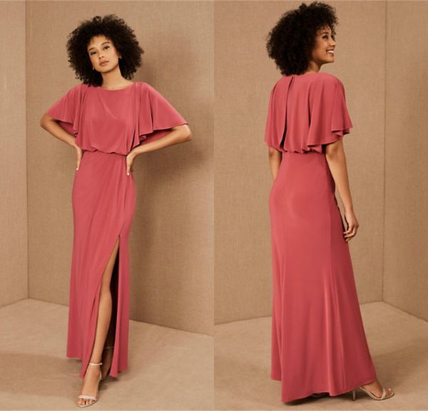 2020 water melon mother dresses jewel short sleeves side-split wedding guest gowns ruffle sweep train custom made formal party gowns, Black;red
2020 water melon mother dresses jewel short sleeves side-split wedding guest gowns ruffle sweep train custom made formal party gowns, Black;red