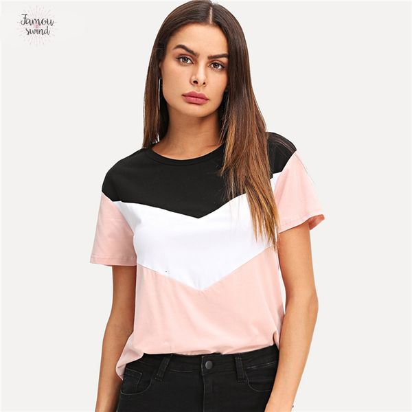 pullovers short sleeve t shirt streetwear o neck fashion tees 2019 summer casual women colorblock drop shipping, White
pullovers short sleeve t shirt streetwear o neck fashion tees 2019 summer casual women colorblock drop shipping, White
