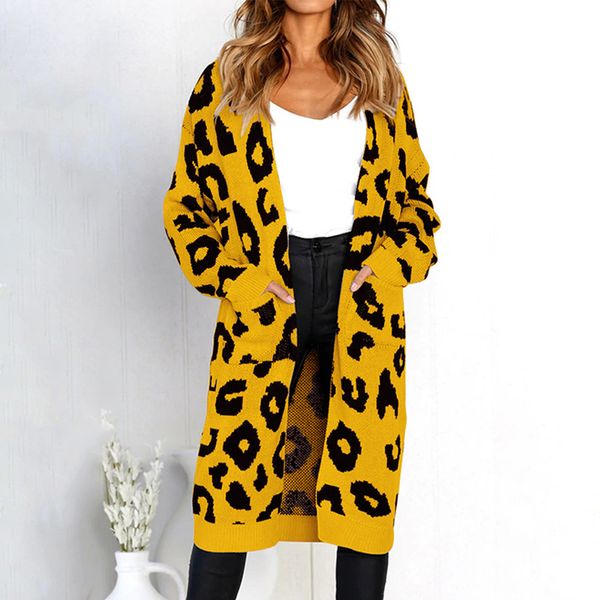 women christmas knitted cardigan sweater leopard print long cardigans pockets slim autumn winter outerwear knitwear sueter mujer, White;black
women christmas knitted cardigan sweater leopard print long cardigans pockets slim autumn winter outerwear knitwear sueter mujer, White;black