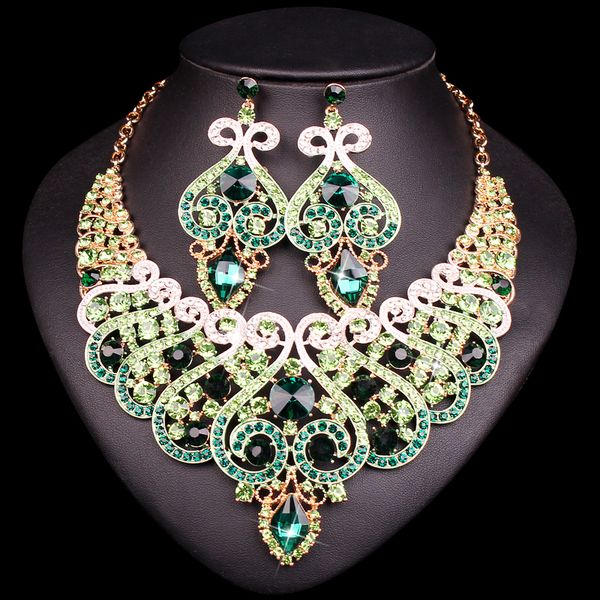 luxury bridal jewelry set for wedding crystal ring bracelet necklace earring set indian party costume accessories gift for women mx200810, Slivery;golden
luxury bridal jewelry set for wedding crystal ring bracelet necklace earring set indian party costume accessories gift for women mx200810, Slivery;golden