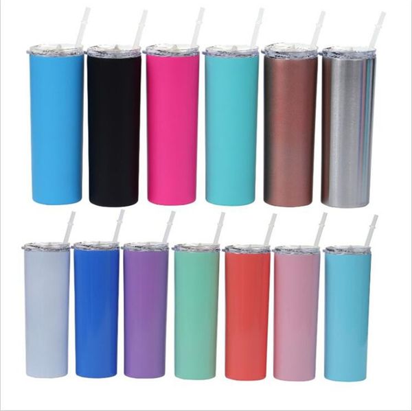 14 color 20oz stainless steel skinny tumbler with lid and straws water bottle double wall vacuum insulated straight tumblers coffee mugs
14 color 20oz stainless steel skinny tumbler with lid and straws water bottle double wall vacuum insulated straight tumblers coffee mugs