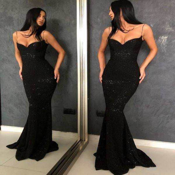 black sequined party prom dresses spaghetti straps mermaid long evening gowns plus size custom made pageant dress
black sequined party prom dresses spaghetti straps mermaid long evening gowns plus size custom made pageant dress