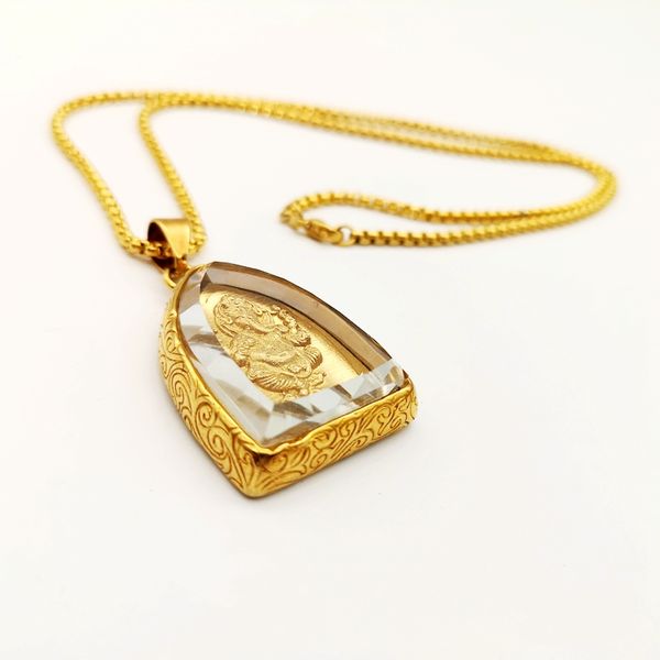 2019 aw new gold color stainless steel ganesha pendant necklace glass cover wisdom wealth amulet ganesha elephant god necklace, Silver
2019 aw new gold color stainless steel ganesha pendant necklace glass cover wisdom wealth amulet ganesha elephant god necklace, Silver