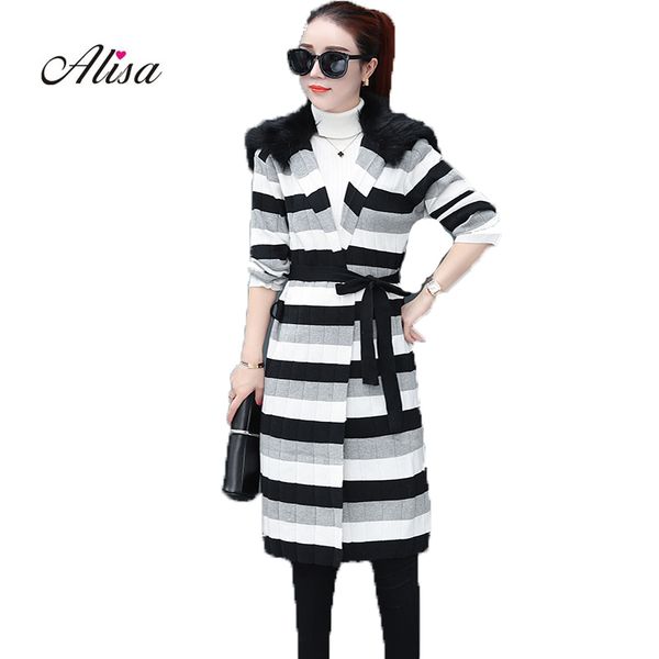 new 2019 women long knitted jackets long sleeve striped pathwork sweater cardigan sping autumn ladies fashion faux fur wool coat, White;black
new 2019 women long knitted jackets long sleeve striped pathwork sweater cardigan sping autumn ladies fashion faux fur wool coat, White;black