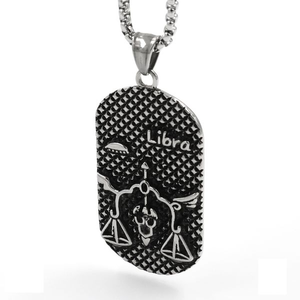 new punk 12 constellations sign men libra charm necklaces pendants stainless steel dog tags necklace for men jewelry lovers gift, Golden;silver
new punk 12 constellations sign men libra charm necklaces pendants stainless steel dog tags necklace for men jewelry lovers gift, Golden;silver