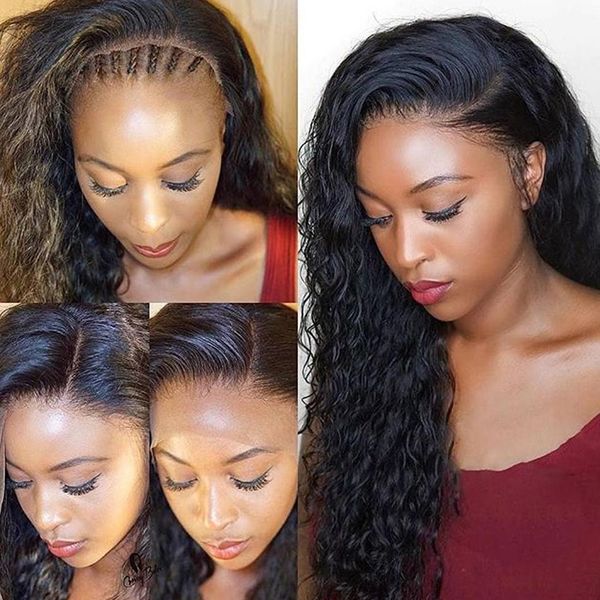 360 lace wig 180% density curly full lace wig human hair 360 lace frontal wig pre plucked with baby hair, Black
360 lace wig 180% density curly full lace wig human hair 360 lace frontal wig pre plucked with baby hair, Black