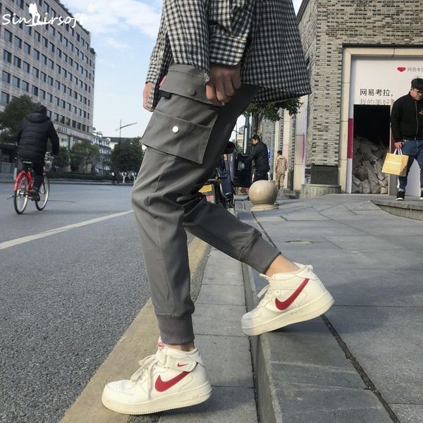 2019 spring and summer men's casual sports pants men's tooling sports pants hip hop street trousers running trousers, Black
2019 spring and summer men's casual sports pants men's tooling sports pants hip hop street trousers running trousers, Black