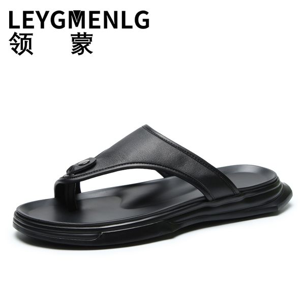 slippers flip-flops mens fashion summer non-slip men slipper outside beach sandals fender genuine leather, Black
slippers flip-flops mens fashion summer non-slip men slipper outside beach sandals fender genuine leather, Black