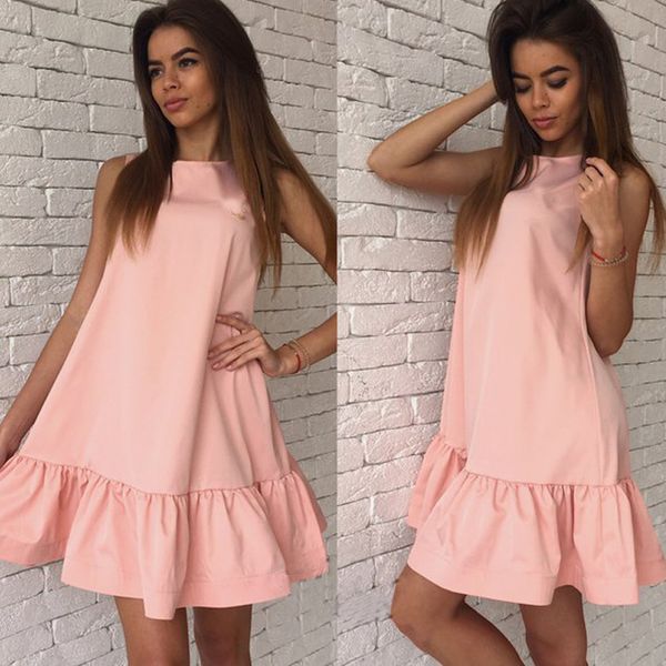 2019 nuevo verano mujeres mini vestidos casual playa fiesta gasa vestido volante sin mangas vestido mujer moda mini vestidos, Black;gray
2019 nuevo verano mujeres mini vestidos casual playa fiesta gasa vestido volante sin mangas vestido mujer moda mini vestidos, Black;gray