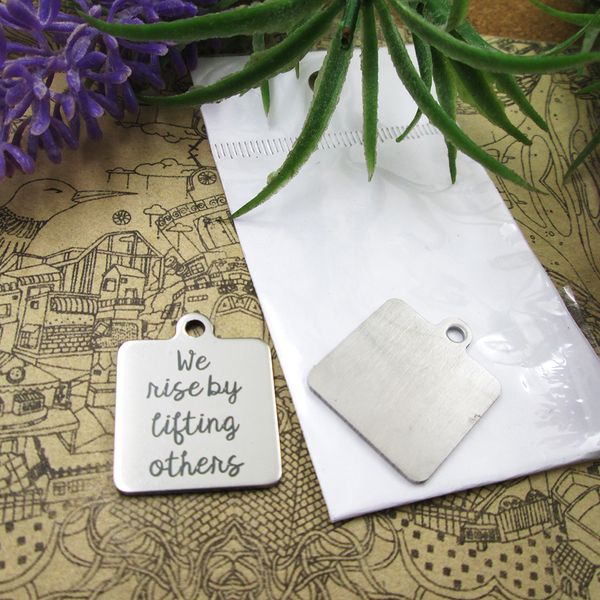 40pcs--"we rise by lifting others"stainless steel charms more style for choosing diy charms pendants for necklace, Bronze;silver
40pcs--"we rise by lifting others"stainless steel charms more style for choosing diy charms pendants for necklace, Bronze;silver