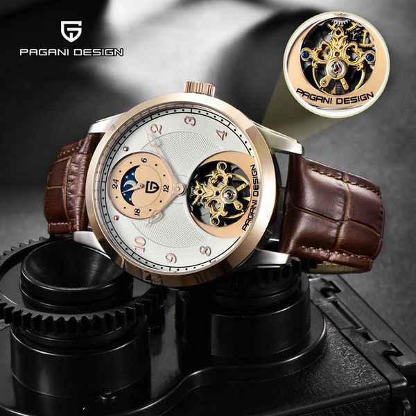 pagani design men watches automatic moon phase mechanical watch men clock relogio masculino, Slivery;brown
pagani design men watches automatic moon phase mechanical watch men clock relogio masculino, Slivery;brown