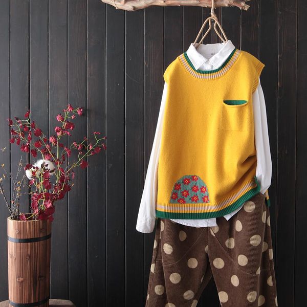 cartoon tree pattern knitted vest female kawaii o-neck sleeveless sweater, Black;white
cartoon tree pattern knitted vest female kawaii o-neck sleeveless sweater, Black;white