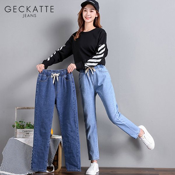geckatte blue elastic waist mom straight jeans woman korean loose high waist casual denim pants jean female fall 2019 mujer
geckatte blue elastic waist mom straight jeans woman korean loose high waist casual denim pants jean female fall 2019 mujer
