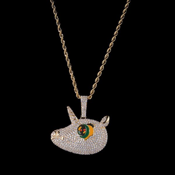 fashion hip hop micro pave colorful full iced out lovely cartoon unicorn pendant necklace present for rappers with jewelry box, Silver
fashion hip hop micro pave colorful full iced out lovely cartoon unicorn pendant necklace present for rappers with jewelry box, Silver