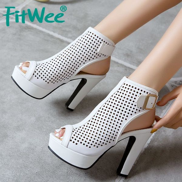 fitwee size 34-50 platform summer boots sandals women thick high heel shoes hollow peep toe shoes fashion buckle ankle boots, Black
fitwee size 34-50 platform summer boots sandals women thick high heel shoes hollow peep toe shoes fashion buckle ankle boots, Black