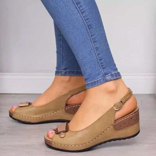 women sandals wedges female peep toe platform slingbacks pu leather ankle buckle strap ladies summer shoes woman plus size lll, Black
women sandals wedges female peep toe platform slingbacks pu leather ankle buckle strap ladies summer shoes woman plus size lll, Black