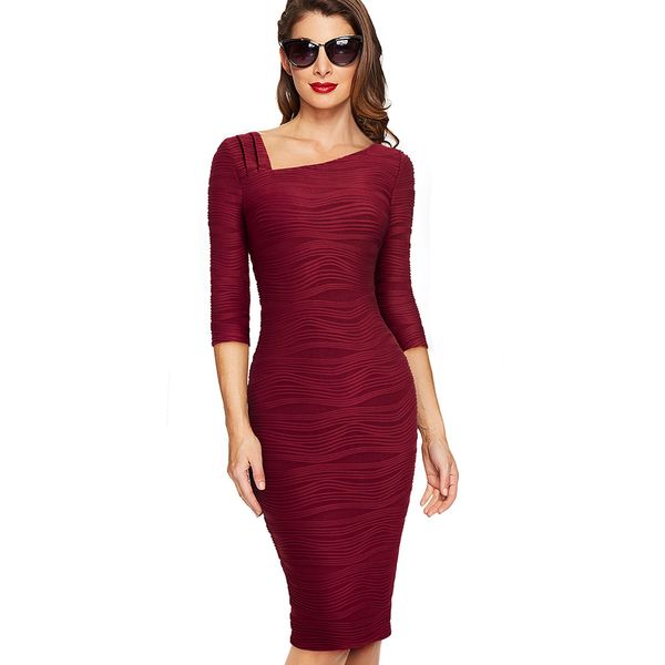 Autumn Women Solid Color Casual Business Office Dress Elegant Three Quarter Sleeve Bodycon Work Dress EB461
Autumn Women Solid Color Casual Business Office Dress Elegant Three Quarter Sleeve Bodycon Work Dress EB461