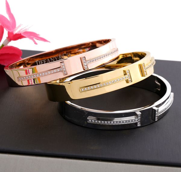 2019 stainless steel fashion jewelry diamond bracelet double letter t bracelet men and women bracelet ing, Black
2019 stainless steel fashion jewelry diamond bracelet double letter t bracelet men and women bracelet ing, Black