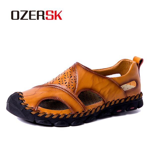 ozersk 2020 fashion men sandals genuine leather leisure driving shoes men beach shoes casual, Black
ozersk 2020 fashion men sandals genuine leather leisure driving shoes men beach shoes casual, Black