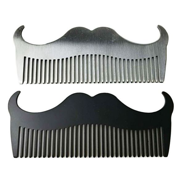 stainless steel beard comb anti-static mustache brush gentleman hair shaping double sided hairdressing styling tools, Silver 
stainless steel beard comb anti-static mustache brush gentleman hair shaping double sided hairdressing styling tools, Silver