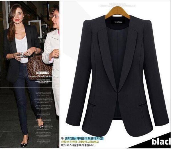 s to 4xl ladies blue blazers feminino formal jacket women short slim white jackets female long-sleeve business suit, White;black
s to 4xl ladies blue blazers feminino formal jacket women short slim white jackets female long-sleeve business suit, White;black