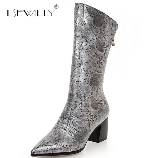 lsewilly half boots for women autumn mid calf boots fashion elegant pu leather shoes woman thick heel party wedding shoes s820, Black
lsewilly half boots for women autumn mid calf boots fashion elegant pu leather shoes woman thick heel party wedding shoes s820, Black