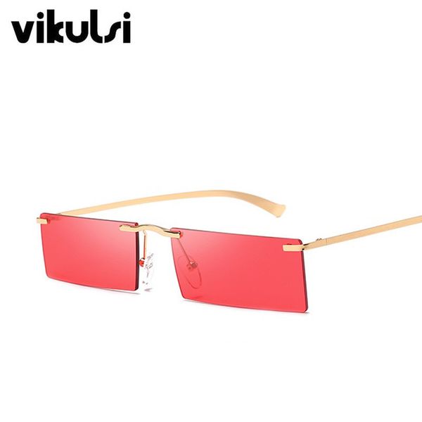 retro square sunglasses women brand metal frame small rimless sun glasses fashion female gradient shades oculos uv400, White;black
retro square sunglasses women brand metal frame small rimless sun glasses fashion female gradient shades oculos uv400, White;black